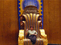 Andrea in King Neptune's throne